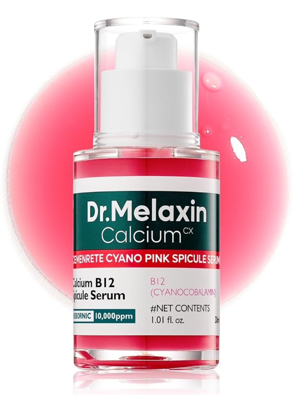 Dr.Melaxin Cyano Pink Spicule Serum with Vitamin B12, Liquid Microneedle Facial